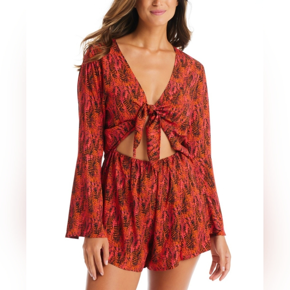Bar III Front Knot Romper